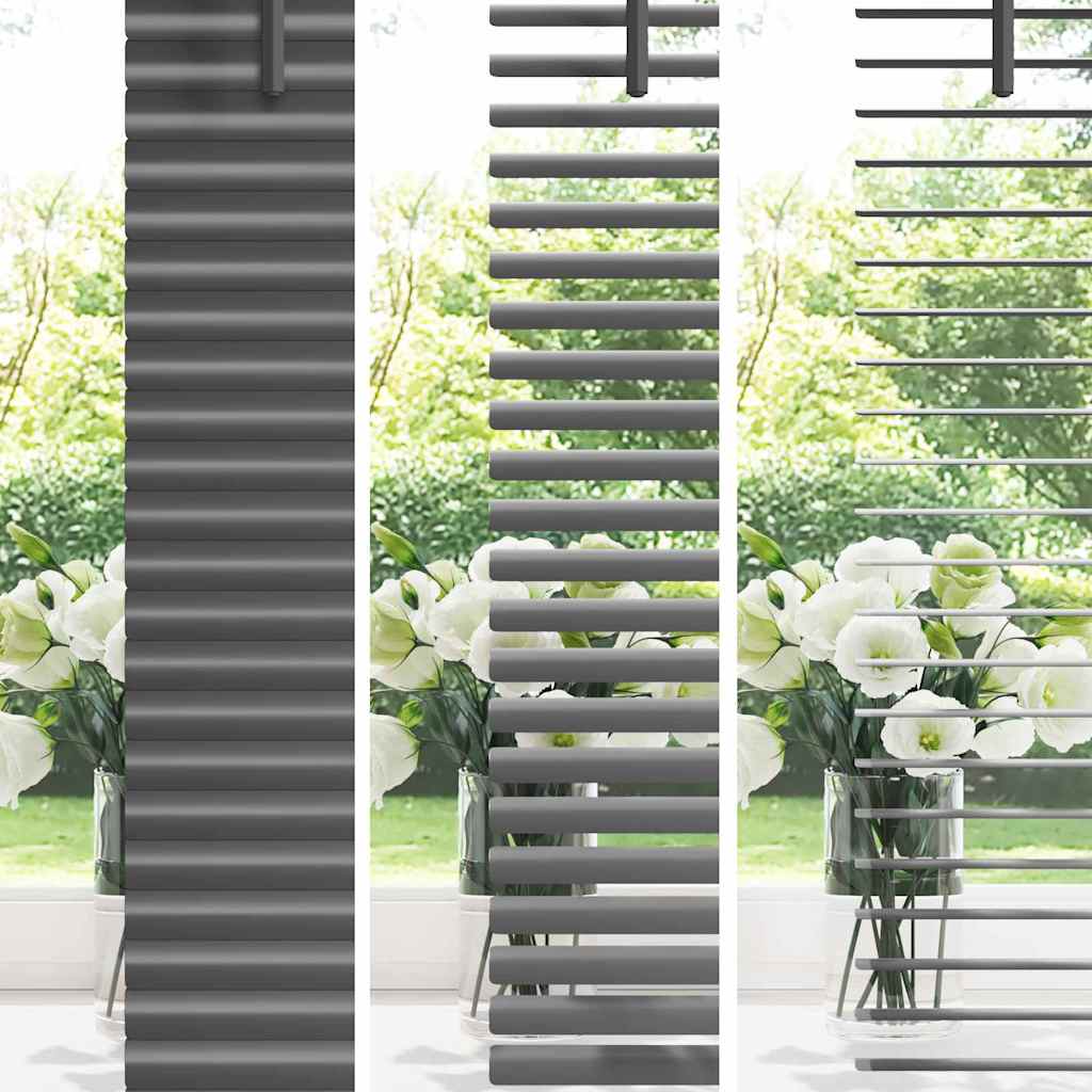 vidaXL Βενετσιάνικες Ρόδες Σκούρο Γκρι 130 x 40 εκ Αλουμίνιο