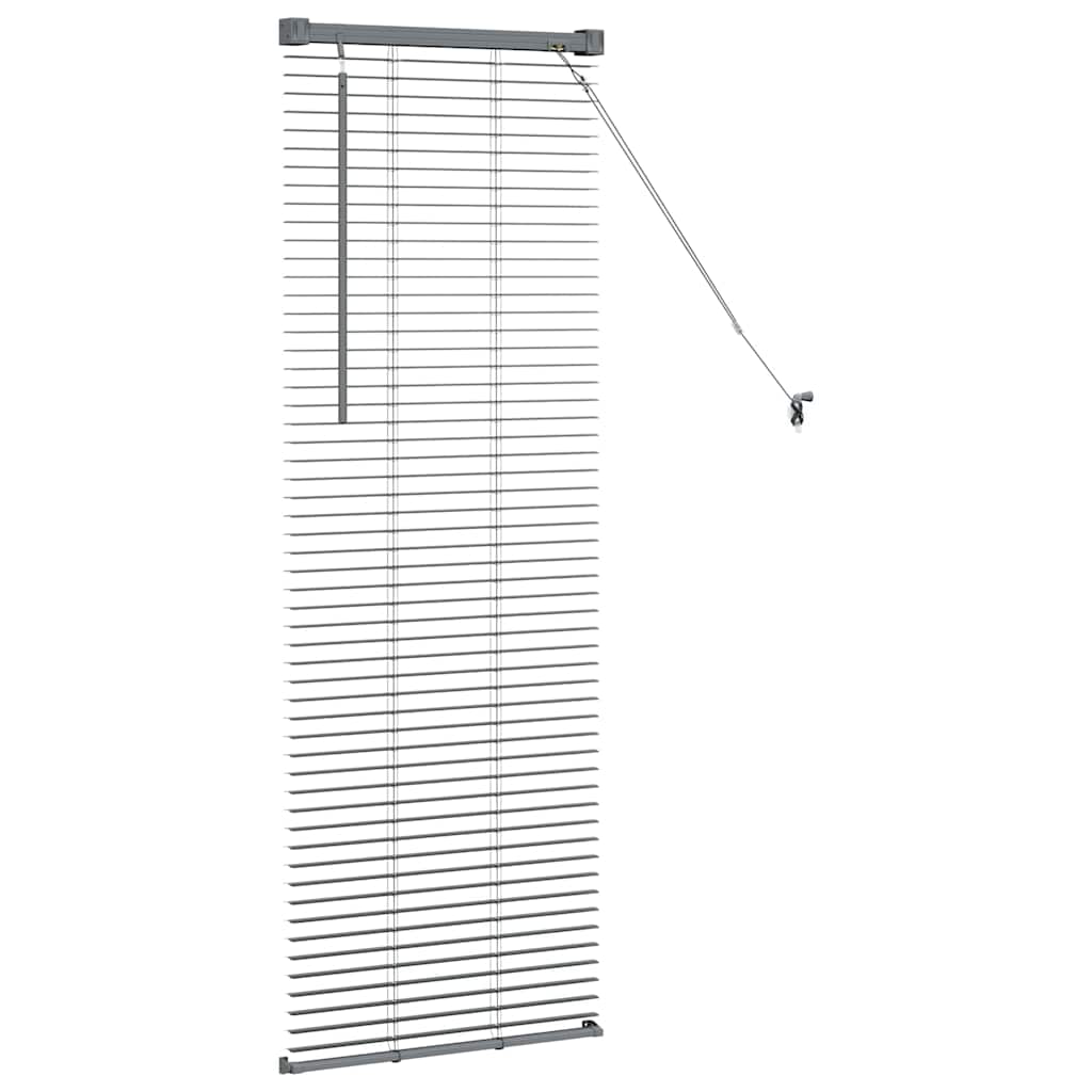 vidaXL Βενετσιάνικες Ρόδες Σκούρο Γκρι 130 x 40 εκ Αλουμίνιο