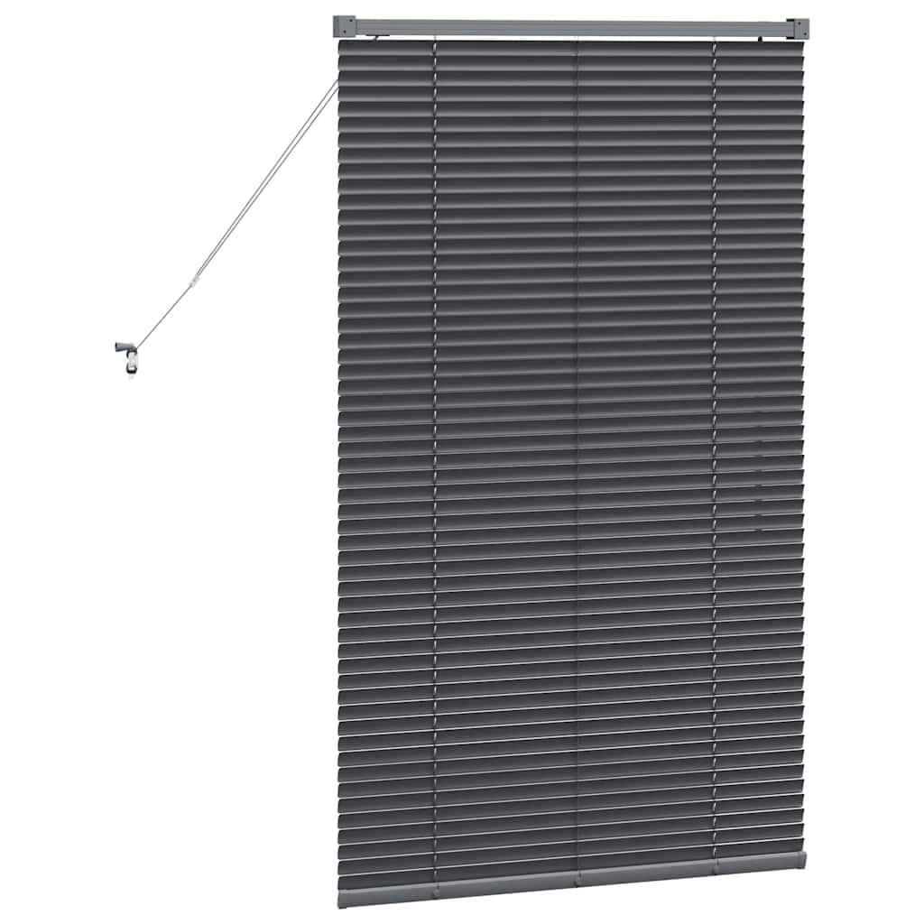 vidaXL Βενετσιάνικες Ρόδες Σκούρο Γκρι 130 x 80 εκ Αλουμίνιο