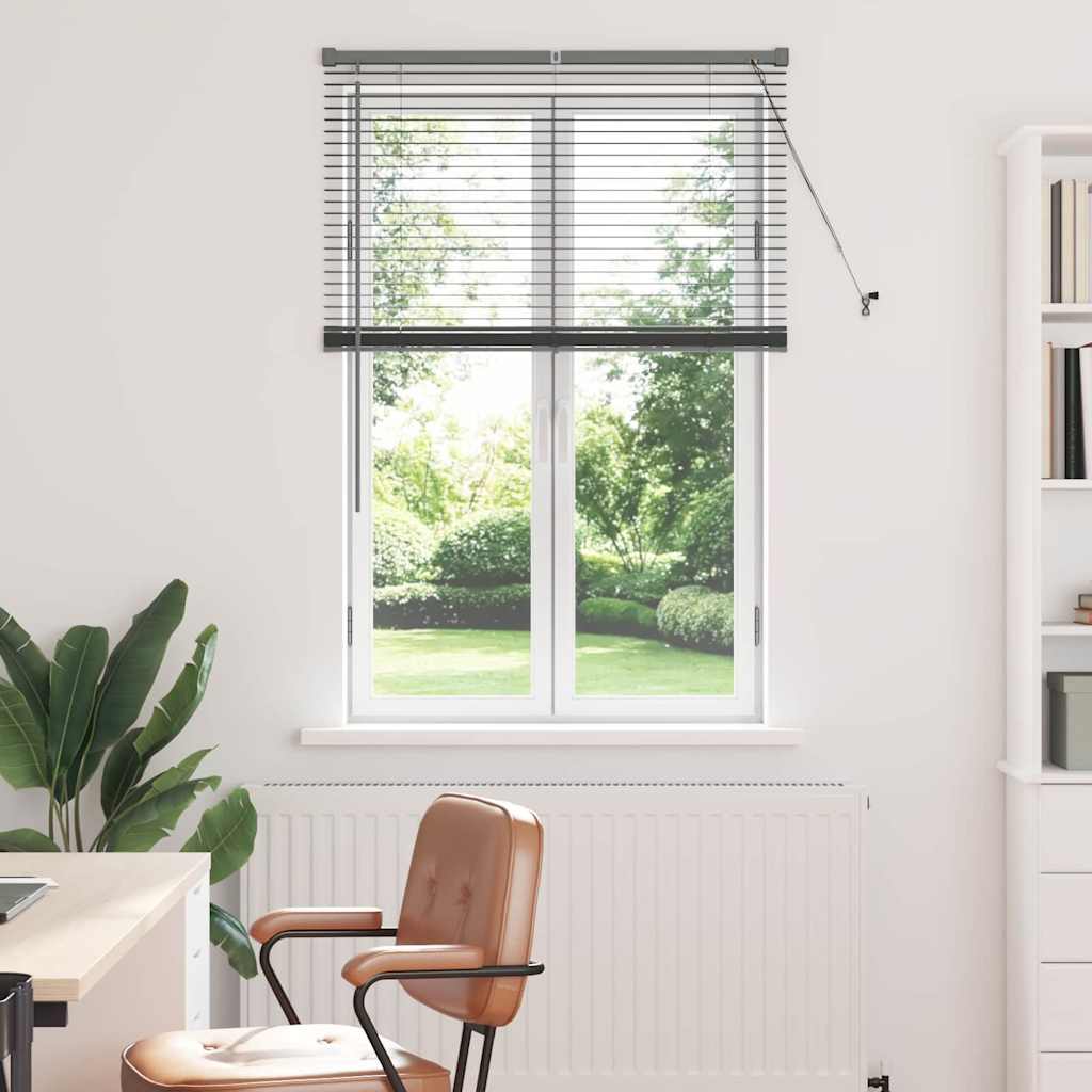 vidaXL Βενετσιάνικες Ρόδες Σκούρο Γκρι 130 x 85 εκ Αλουμίνιο