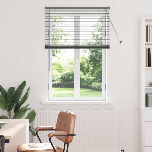 vidaXL Βενετσιάνικες Ρόδες Σκούρο Γκρι 130 x 85 εκ Αλουμίνιο