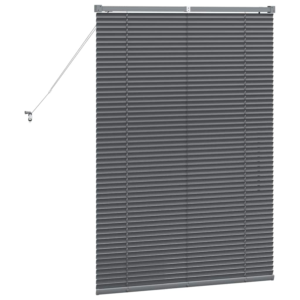 vidaXL Βενετσιάνικες Ρόδες Σκούρο Γκρι 130 x 85 εκ Αλουμίνιο