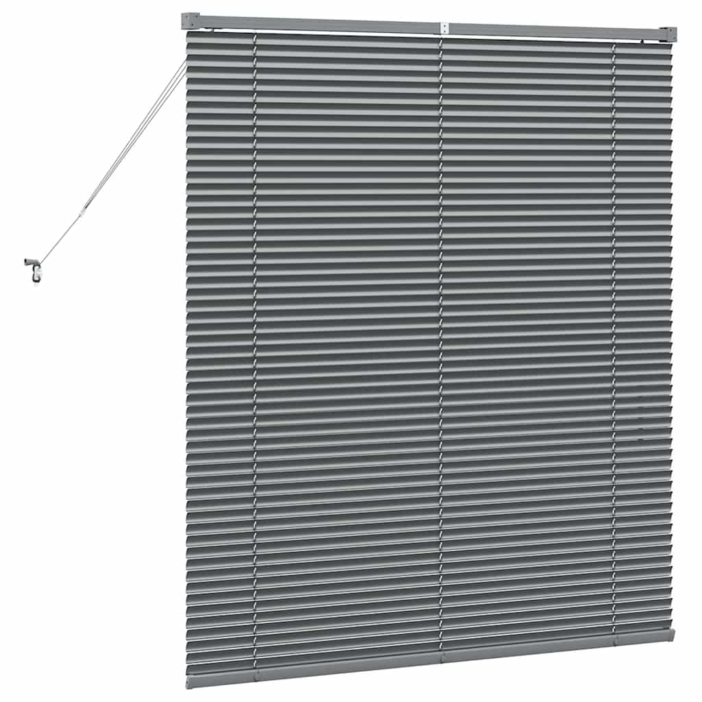 vidaXL Βενετσιάνικες Ρόδες Σκούρο Γκρι 130 x 115 εκ Αλουμίνιο