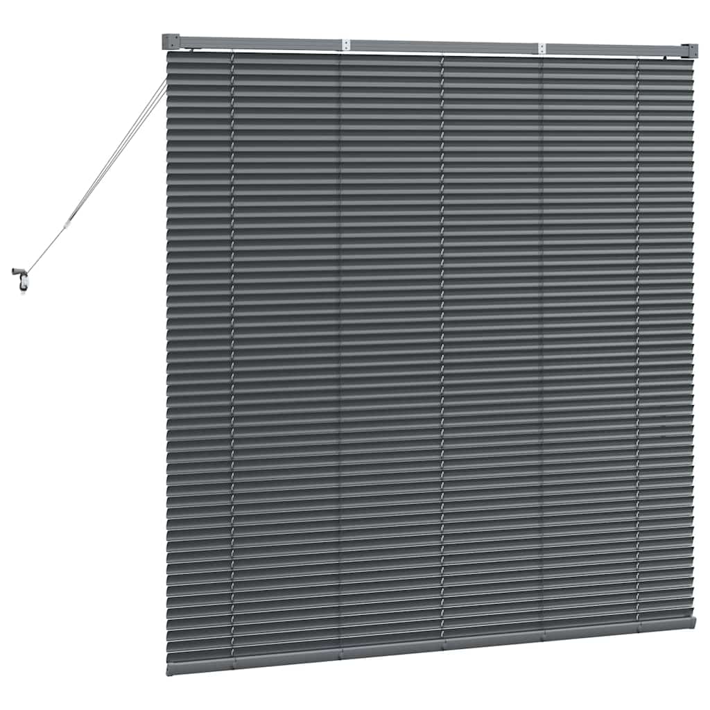 vidaXL Βενετσιάνικες Ρόδες Σκούρο Γκρι 130 x 125 εκ Αλουμίνιο