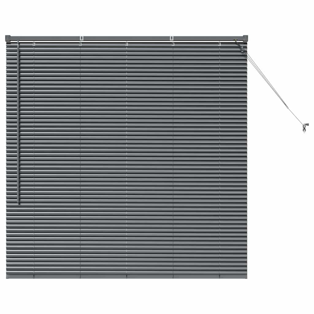 vidaXL Βενετσιάνικες Ρόδες Σκούρο Γκρι 130 x 125 εκ Αλουμίνιο