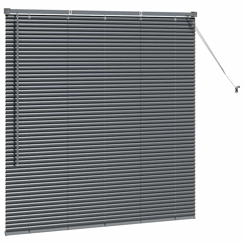vidaXL Βενετσιάνικες Ρόδες Σκούρο Γκρι 130 x 135 εκ Αλουμίνιο