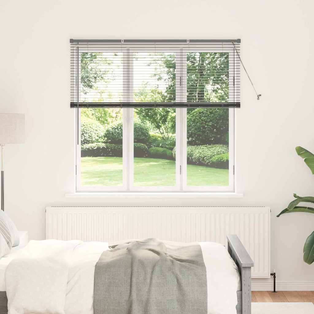 vidaXL Βενετσιάνικες Ρόδες Σκούρο Γκρι 130 x 150 cm Αλουμίνιο