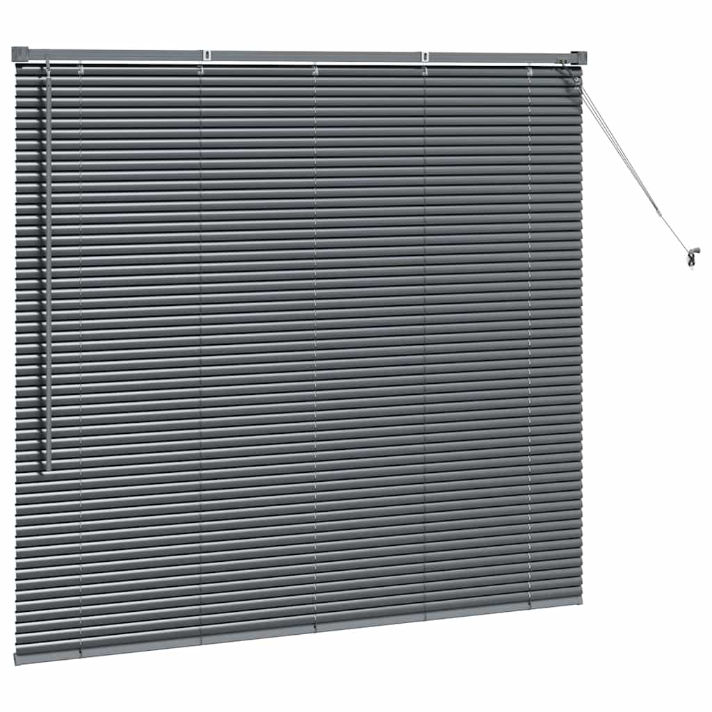 vidaXL Βενετσιάνικες Ρόδες Σκούρο Γκρι 130 x 150 cm Αλουμίνιο