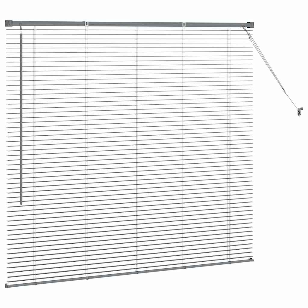 vidaXL Βενετσιάνικες Ρόδες Σκούρο Γκρι 130 x 150 cm Αλουμίνιο