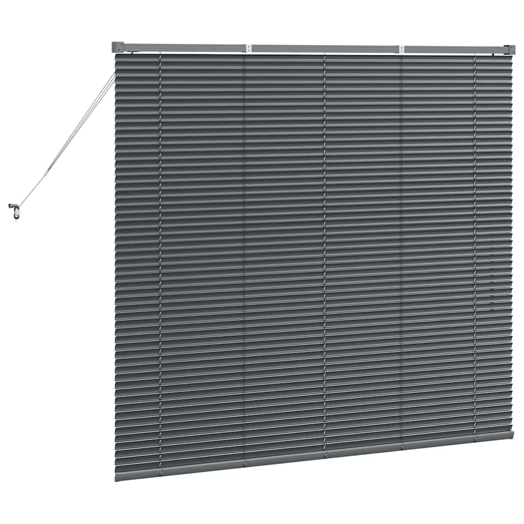 vidaXL Βενετσιάνικες Ρόδες Σκούρο Γκρι 130 x 150 cm Αλουμίνιο