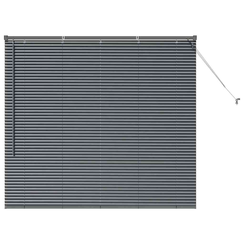 vidaXL Βενετσιάνικες Ρόδες Σκούρο Γκρι 130 x 150 cm Αλουμίνιο