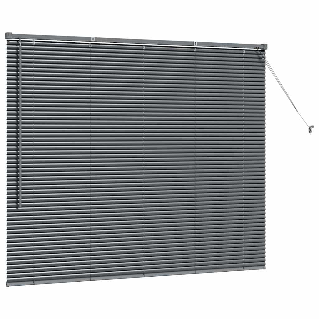 vidaXL Βενετσιάνικες Ρόδες Σκούρο Γκρι 130 x 155 εκ Αλουμίνιο