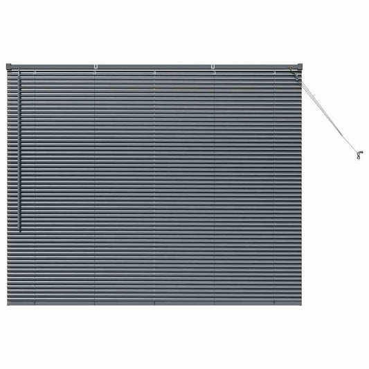 vidaXL Βενετσιάνικες Ρόδες Σκούρο Γκρι 130 x 160 εκ Αλουμίνιο