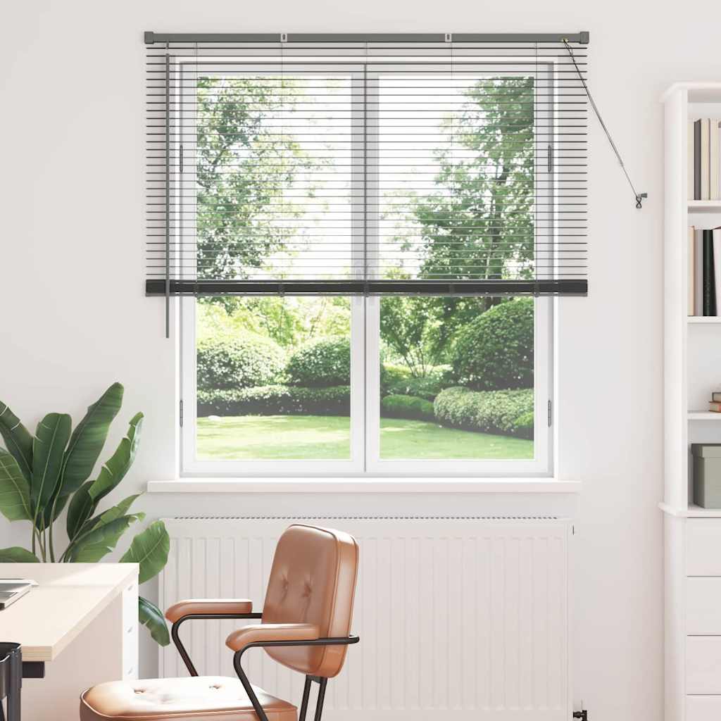 vidaXL Βενετσιάνικες Ρόδες Σκούρο Γκρι 175 x 125 εκ Αλουμίνιο