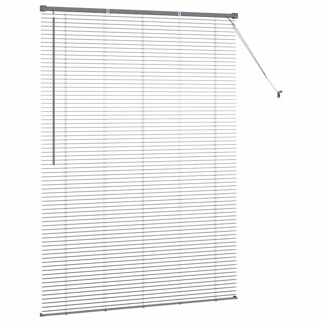 vidaXL Βενετσιάνικες Ρόδες Σκούρο Γκρι 175 x 125 εκ Αλουμίνιο