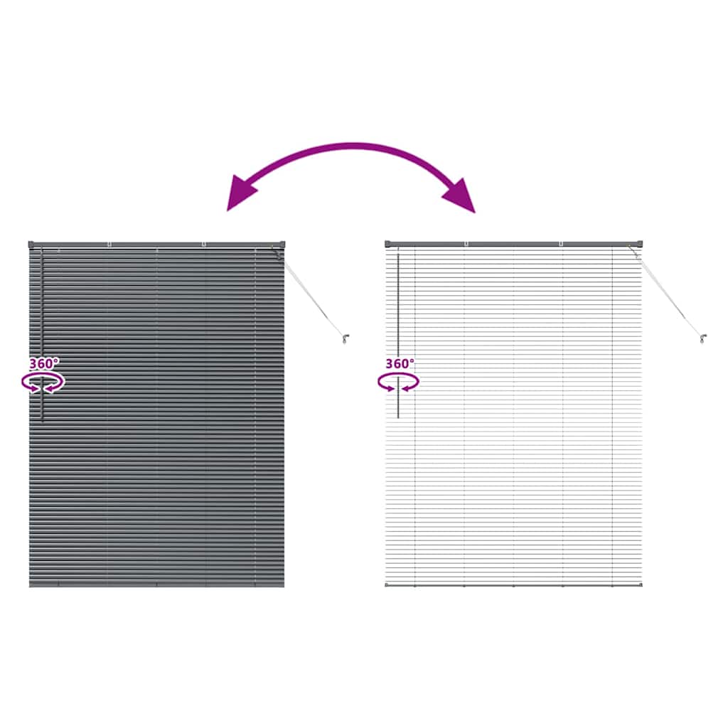 vidaXL Βενετσιάνικες Ρόδες Σκούρο Γκρι 175 x 125 εκ Αλουμίνιο