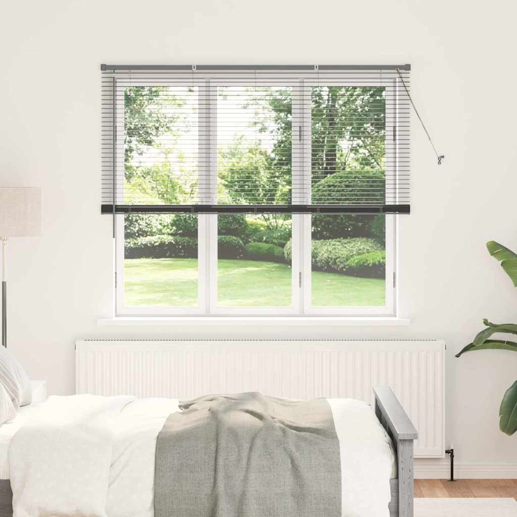 vidaXL Βενετσιάνικες Ρόδες Σκούρο Γκρι 175 x 160 εκ Αλουμίνιο
