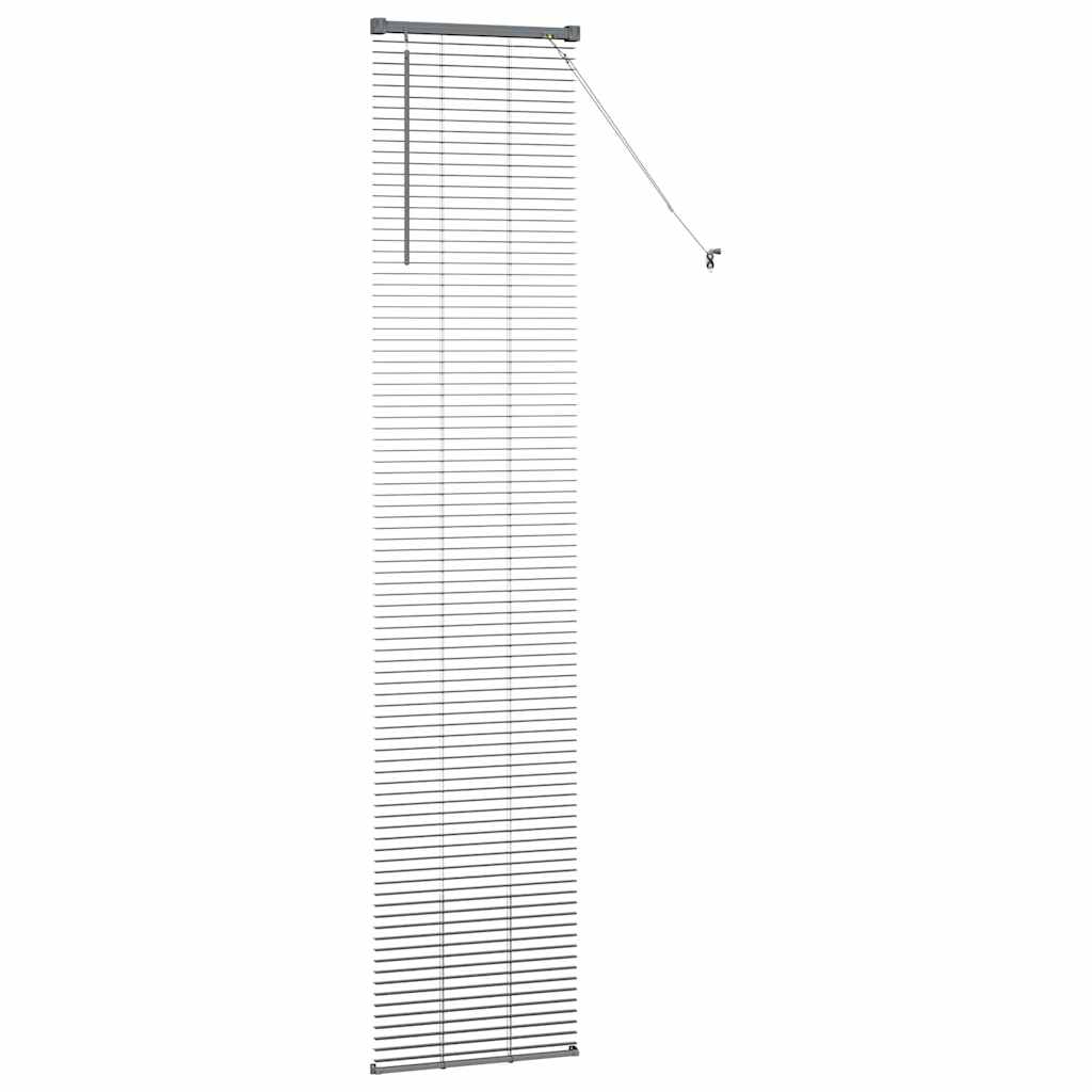 vidaXL Βενετσιάνικες Ρόδες Σκούρο Γκρι 220 x 40 εκ Αλουμίνιο