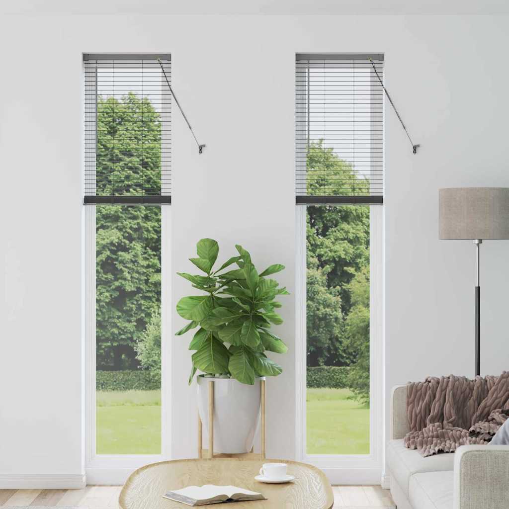 vidaXL Βενετσιάνικες Ρόδες Σκούρο Γκρι 220 x 50 εκ Αλουμίνιο