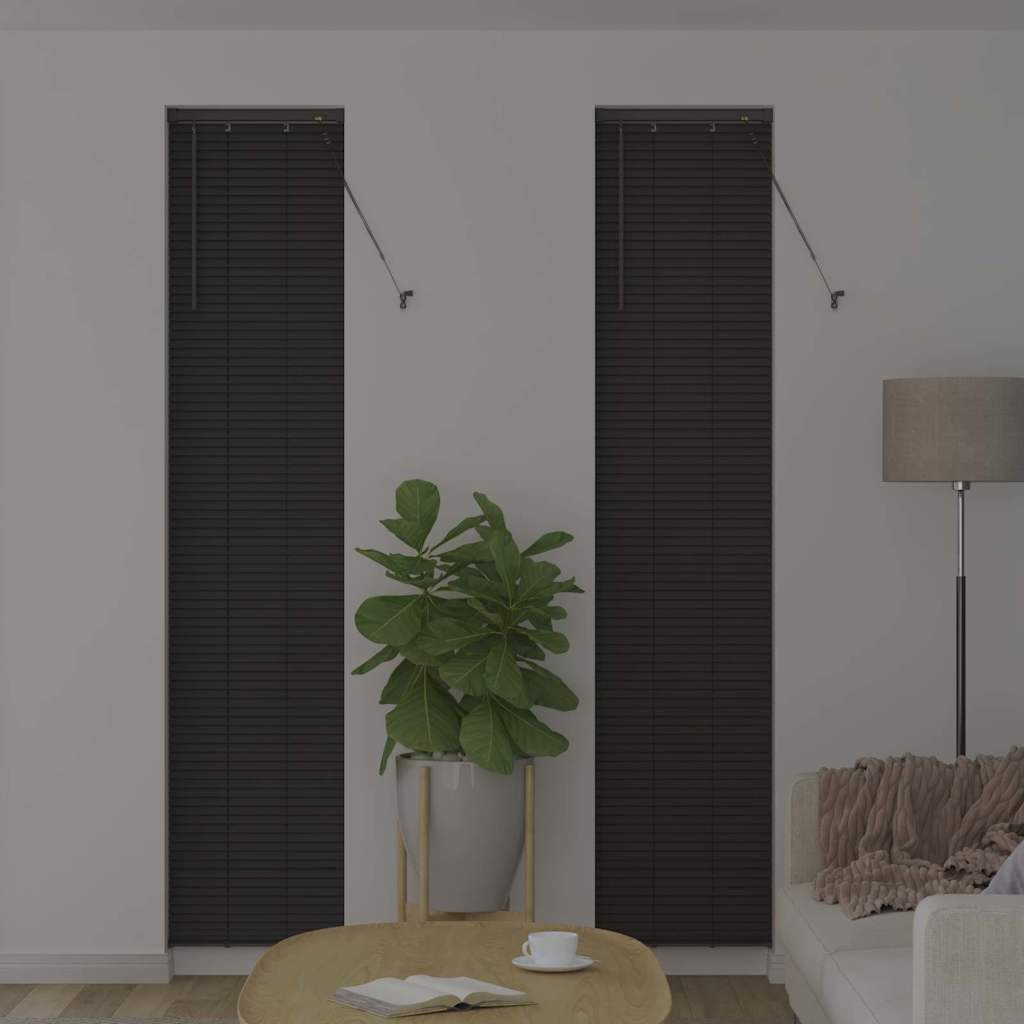 vidaXL Βενετσιάνικες Ρόδες Σκούρο Γκρι 220 x 50 εκ Αλουμίνιο