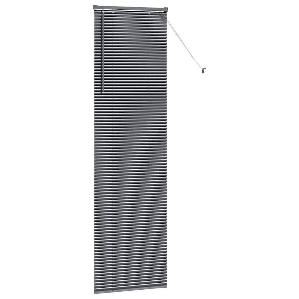 vidaXL Βενετσιάνικες Ρόδες Σκούρο Γκρι 220 x 55 εκ Αλουμίνιο