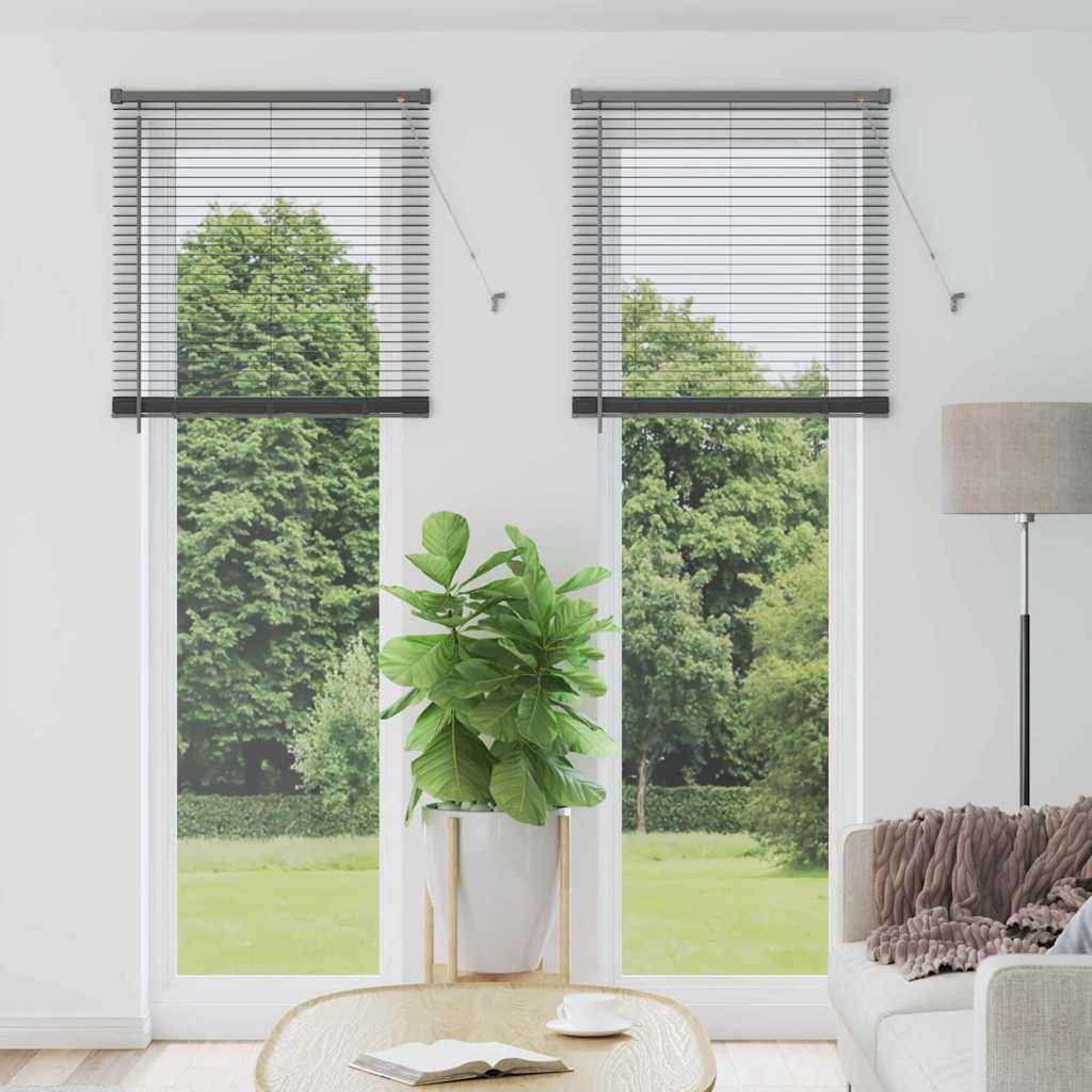 vidaXL Βενετσιάνικες Ρόδες Σκούρο Γκρι 220 x 70 εκ Αλουμίνιο