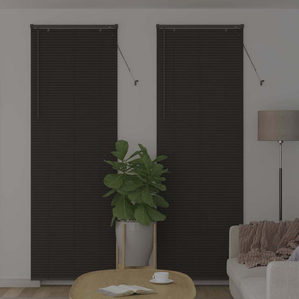 vidaXL Βενετσιάνικες Ρόδες Σκούρο Γκρι 220 x 70 εκ Αλουμίνιο