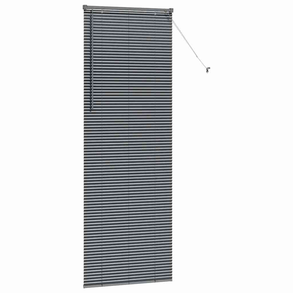 vidaXL Βενετσιάνικες Ρόδες Σκούρο Γκρι 220 x 70 εκ Αλουμίνιο