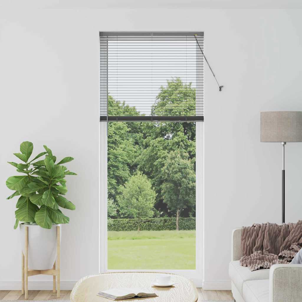 vidaXL Βενετσιάνικες Ρόδες Σκούρο Γκρι 220 x 95 εκ Αλουμίνιο
