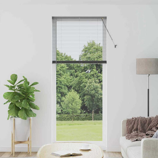 vidaXL Βενετσιάνικες Ρόδες Σκούρο Γκρι 220 x 95 εκ Αλουμίνιο