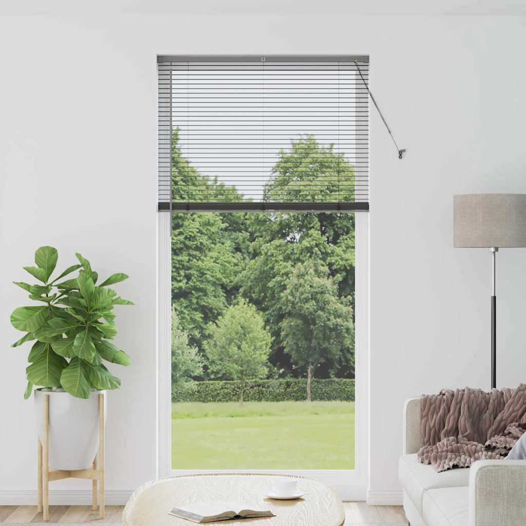 vidaXL Βενετσιάνικες Ρόδες Σκούρο Γκρι 220 x 105 εκ Αλουμίνιο