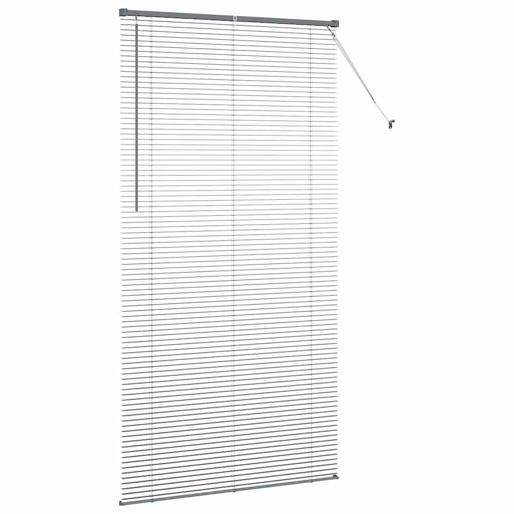 vidaXL Βενετσιάνικες Ρόδες Σκούρο Γκρι 220 x 120 εκ Αλουμίνιο