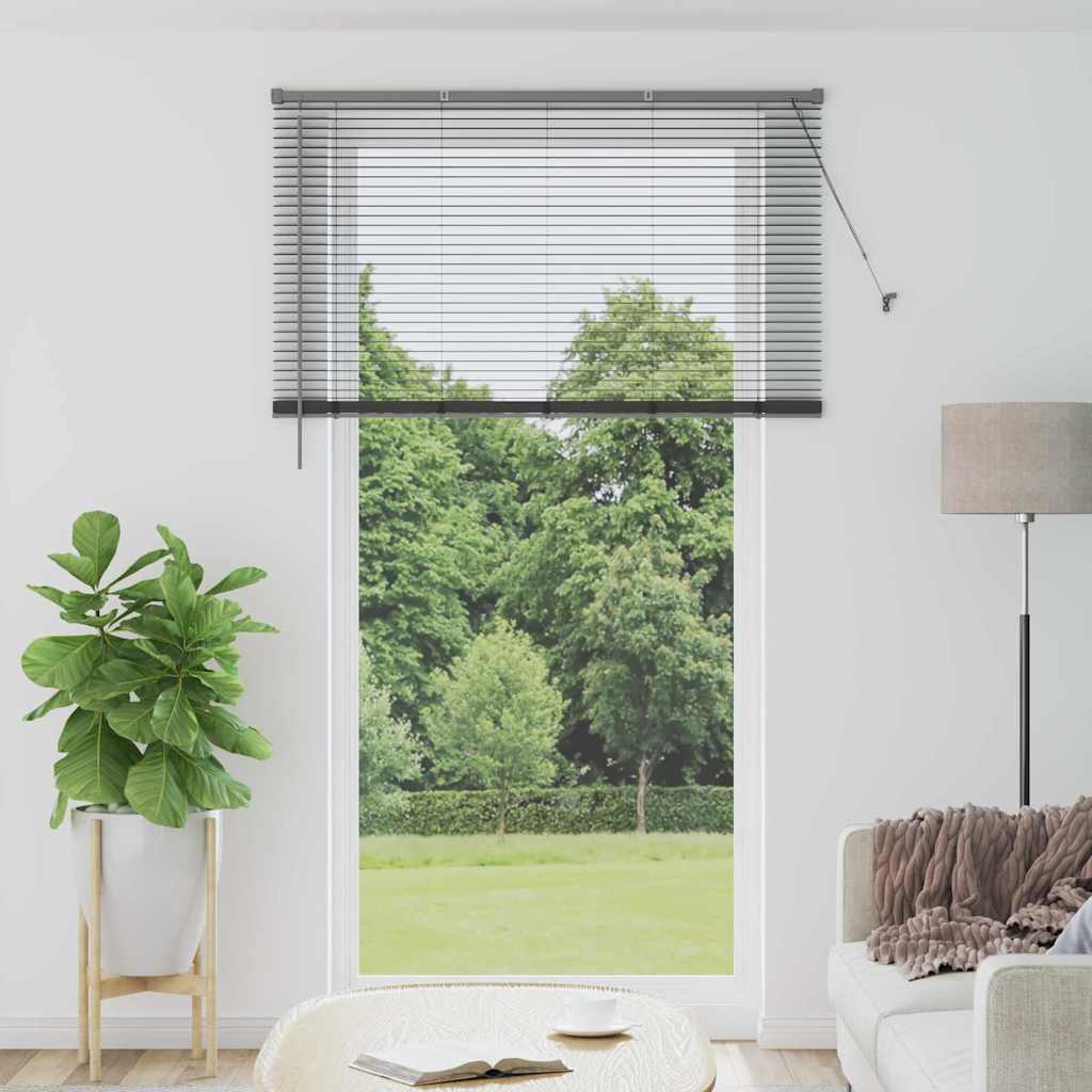 vidaXL Βενετσιάνικες Ρόδες Σκούρο Γκρι 220 x 130 εκ Αλουμίνιο