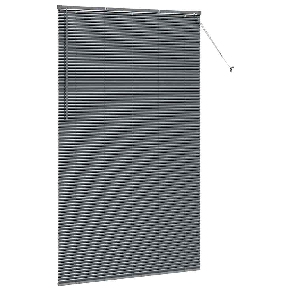 vidaXL Βενετσιάνικες Ρόδες Σκούρο Γκρι 220 x 130 εκ Αλουμίνιο