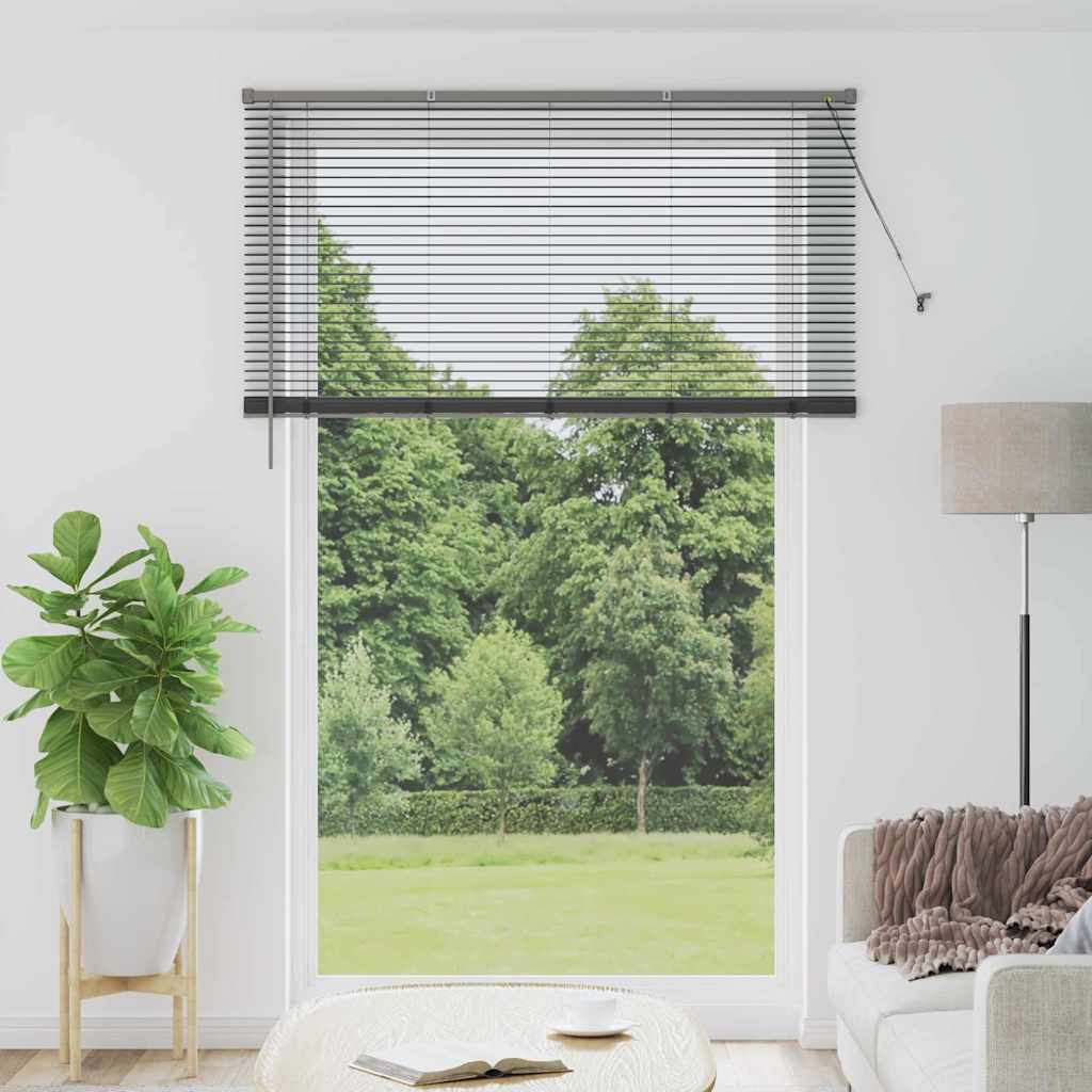 vidaXL Βενετσιάνικες Ρόδες Σκούρο Γκρι 220 x 140 cm Αλουμίνιο