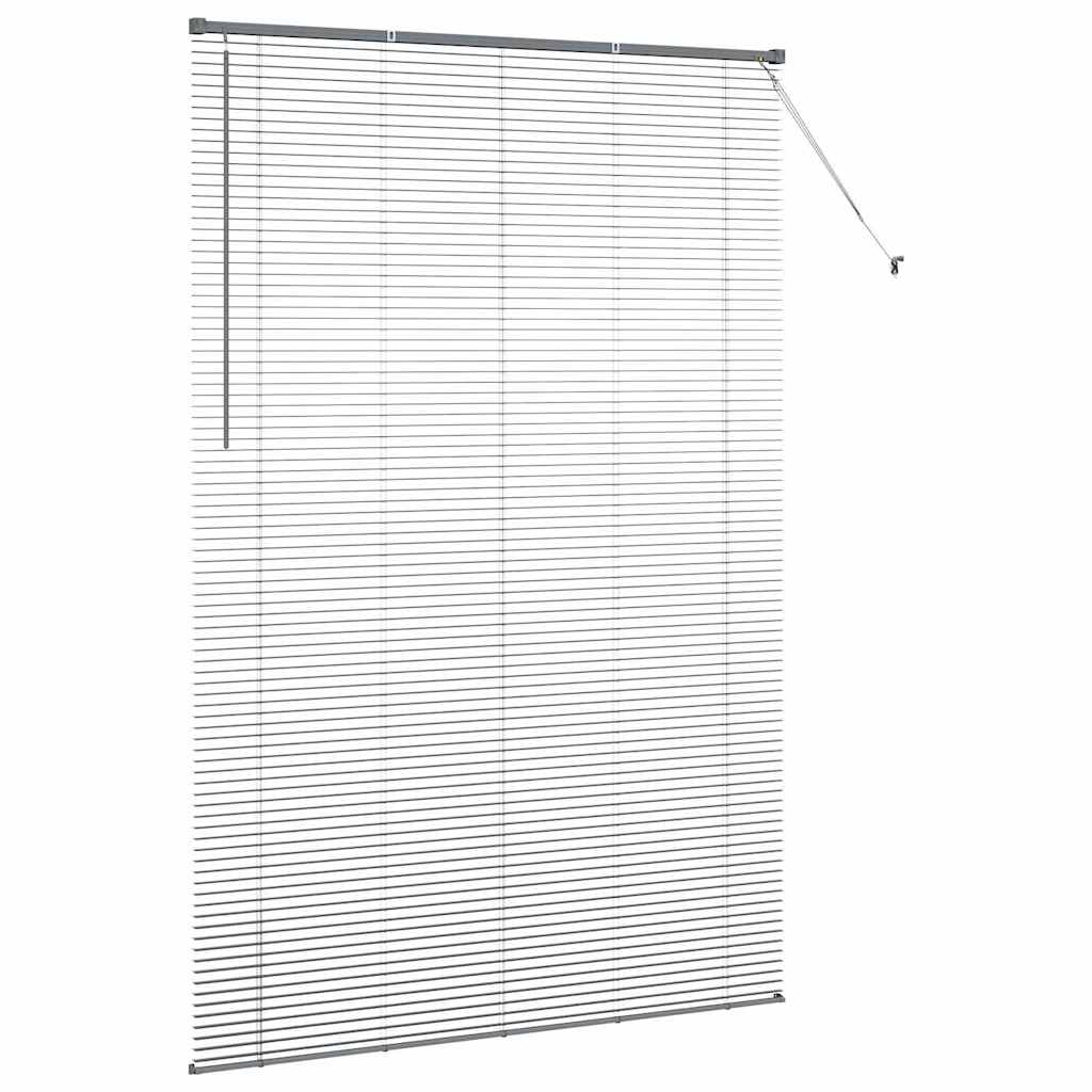 vidaXL Βενετσιάνικες Ρόδες Σκούρο Γκρι 220 x 140 cm Αλουμίνιο
