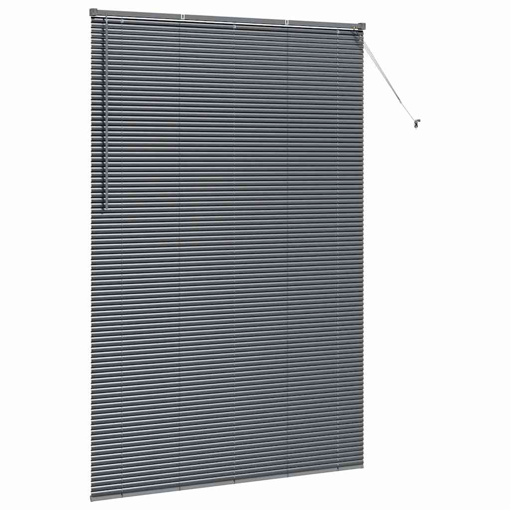 vidaXL Βενετσιάνικες Ρόδες Σκούρο Γκρι 220 x 145 εκ Αλουμίνιο