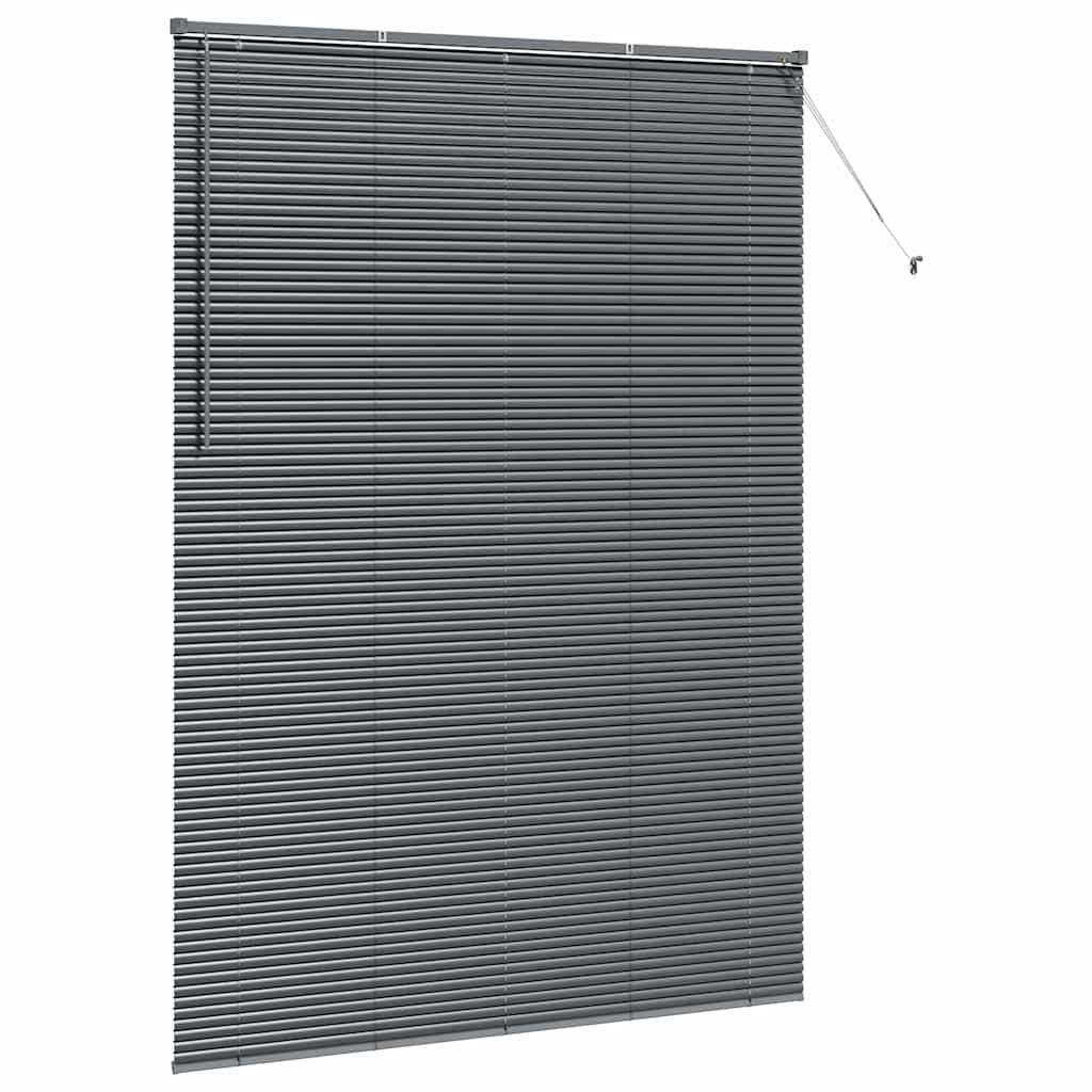 vidaXL Βενετσιάνικες Ρόδες Σκούρο Γκρι 220 x 160 εκ Αλουμίνιο