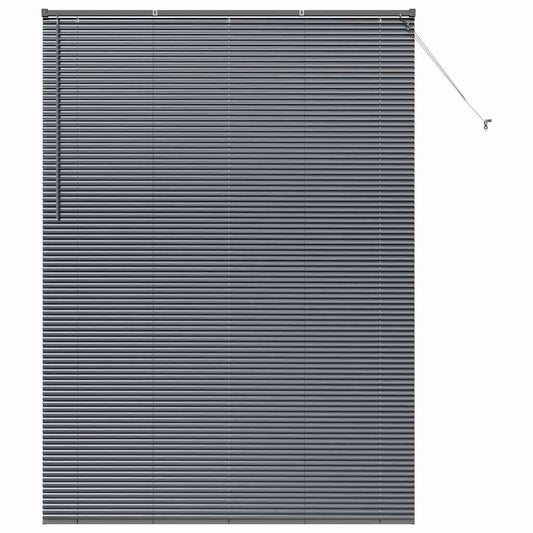 vidaXL Βενετσιάνικες Ρόδες Σκούρο Γκρι 220 x 160 εκ Αλουμίνιο