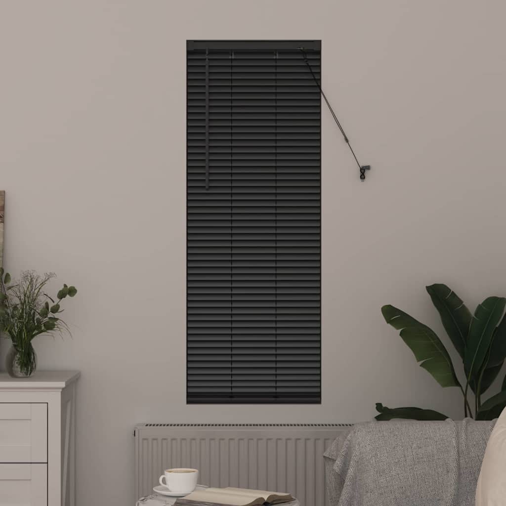 vidaXL Βενετσιάνικες Ρόδες Μαύρο 130 x 45 εκ Αλουμίνιο