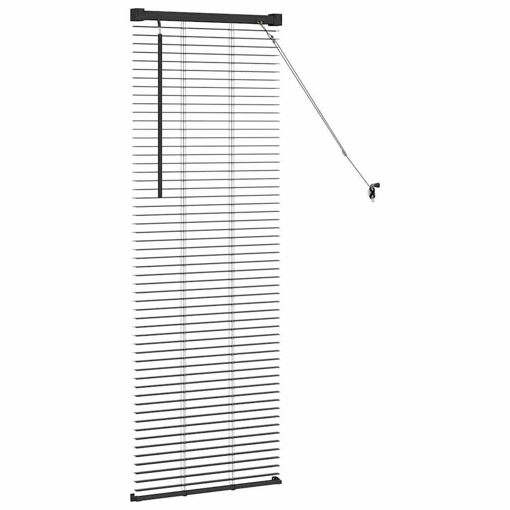 vidaXL Βενετσιάνικες Ρόδες Μαύρο 130 x 45 εκ Αλουμίνιο
