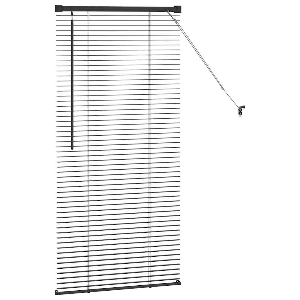 vidaXL Βενετσιάνικες Ρόδες Μαύρο 60 x 2,5 x 130 εκ Αλουμίνιο