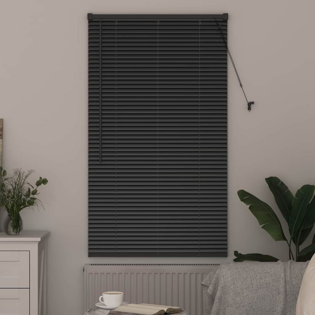 vidaXL Βενετσιάνικες Ρόδες Μαύρο 130 x 70 εκ Αλουμίνιο