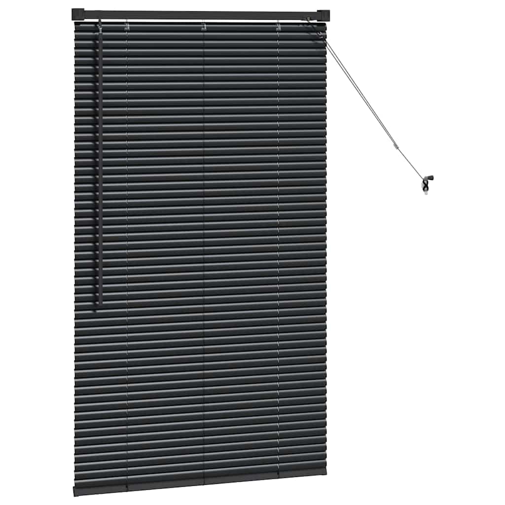 vidaXL Βενετσιάνικες Ρόδες Μαύρο 130 x 75 εκ Αλουμίνιο