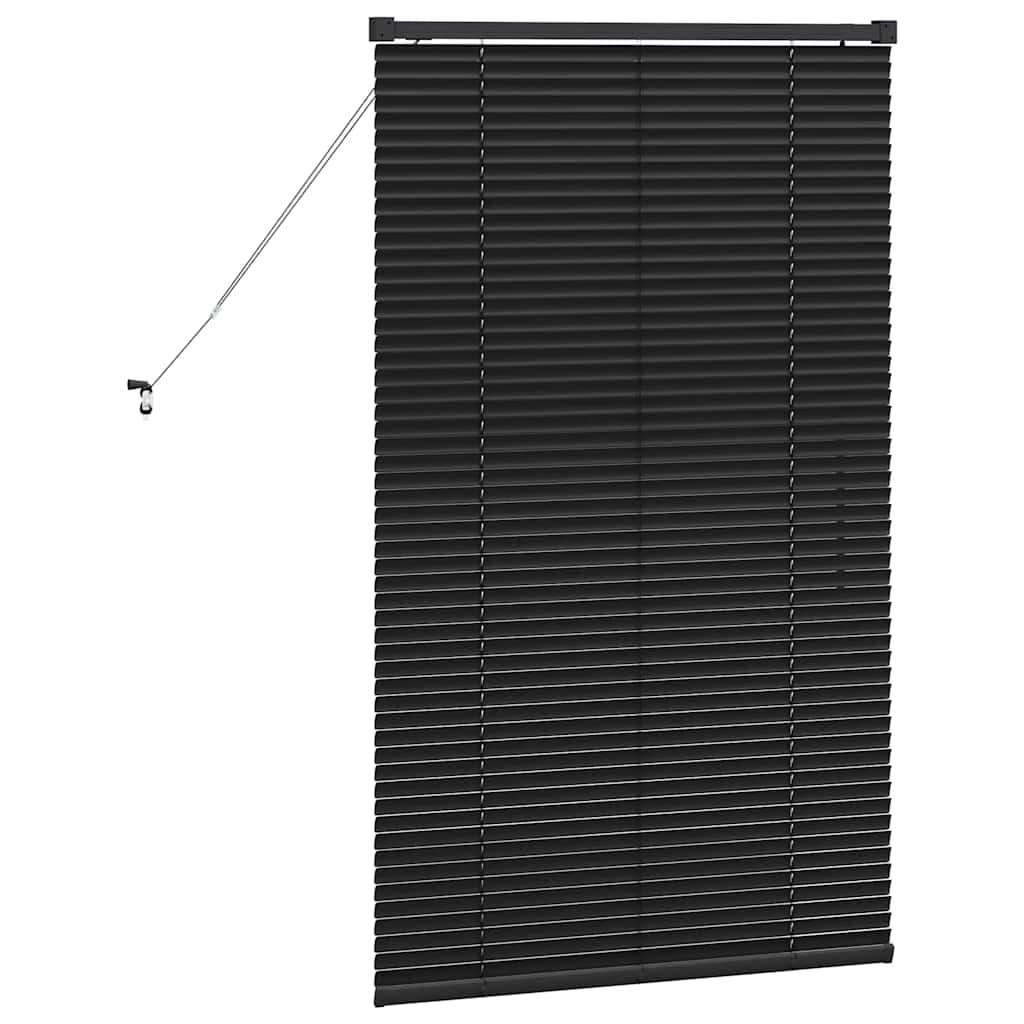 vidaXL Βενετσιάνικες Ρόδες Μαύρο 130 x 75 εκ Αλουμίνιο