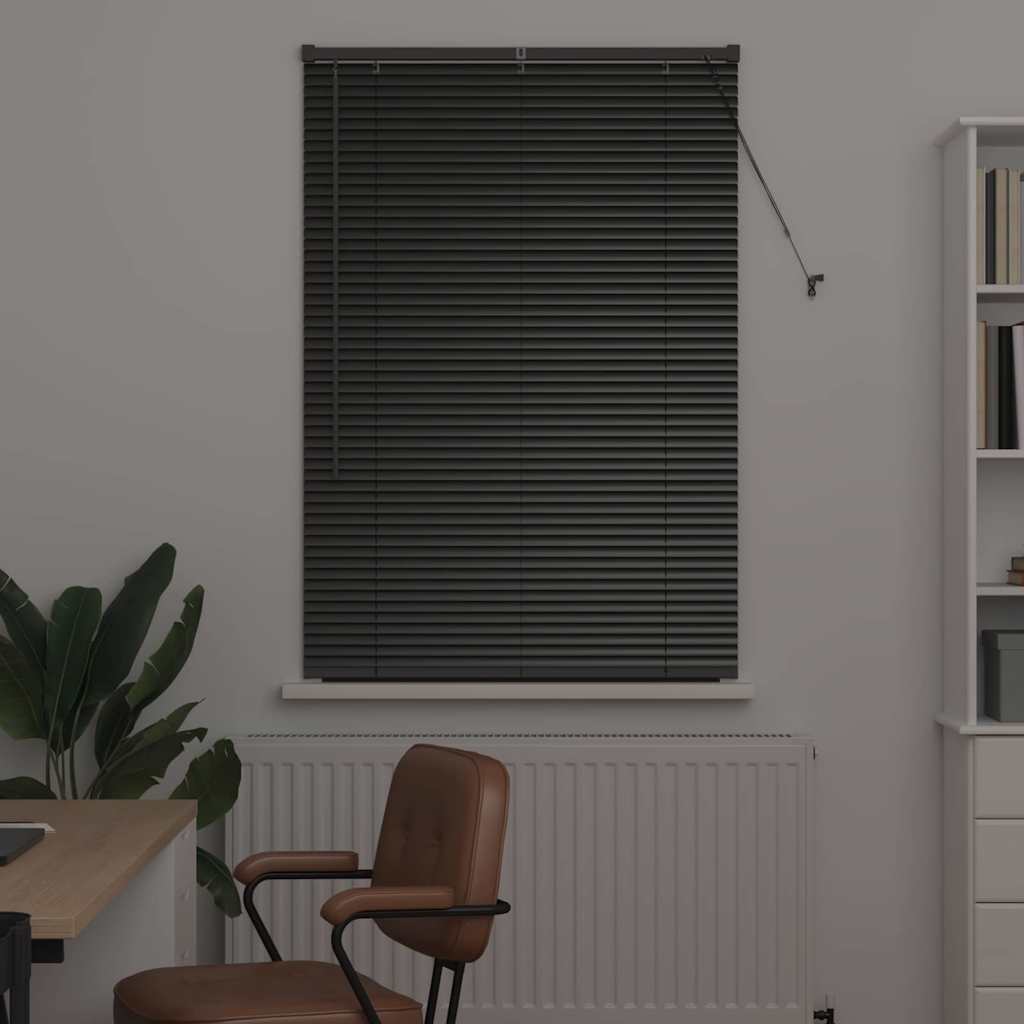 vidaXL Βενετσιάνικες Ρόδες Μαύρο 130 x 85 εκ Αλουμίνιο