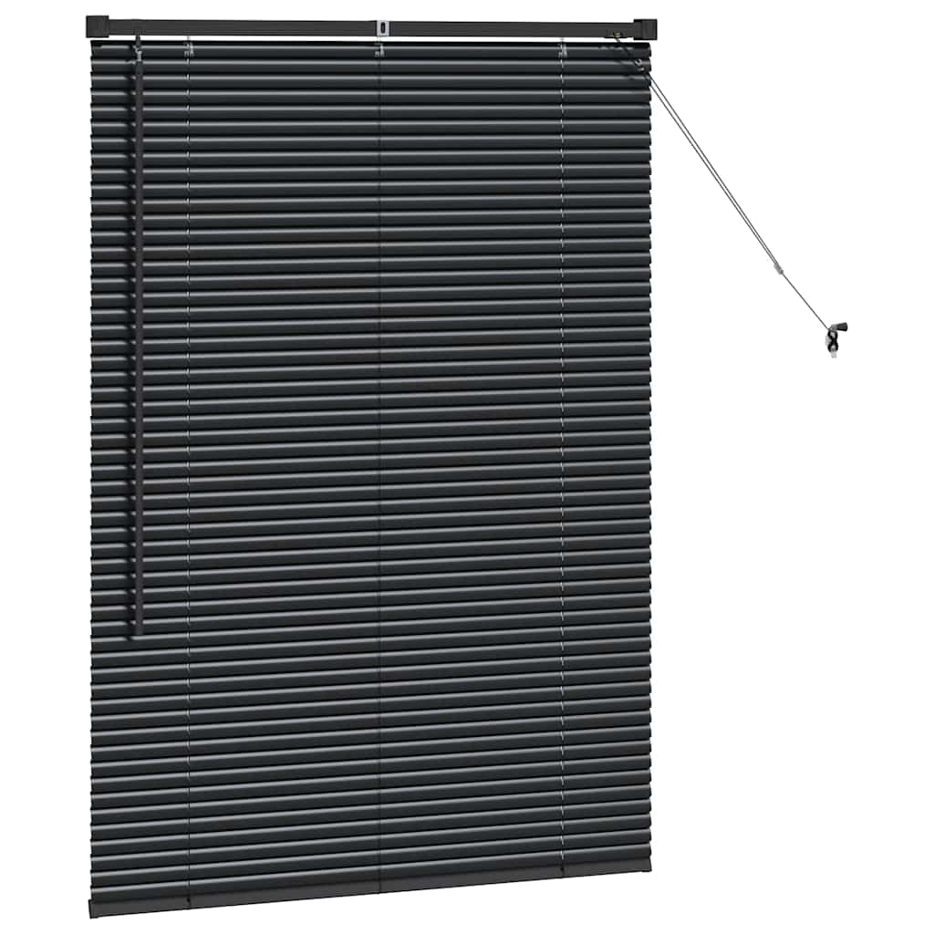 vidaXL Βενετσιάνικες Ρόδες Μαύρο 130 x 85 εκ Αλουμίνιο