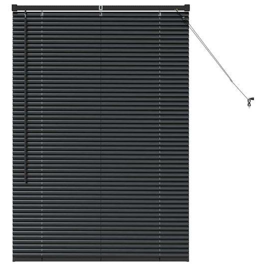 vidaXL Βενετσιάνικες Ρόδες Μαύρο 130 x 85 εκ Αλουμίνιο