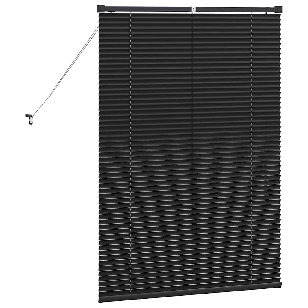 vidaXL Βενετσιάνικες Ρόδες Μαύρο 130 x 95 εκ Αλουμίνιο