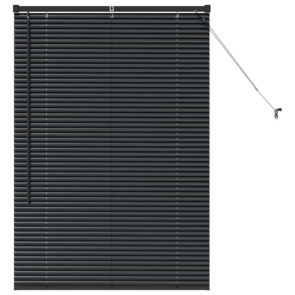 vidaXL Βενετσιάνικες Ρόδες Μαύρο 130 x 95 εκ Αλουμίνιο